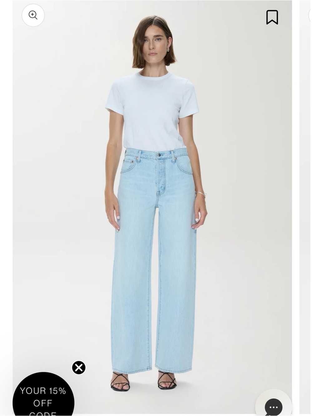 PISTOLA TATE HIGH RISE BOWED WIDE LEG JEAN - POSTCARDS